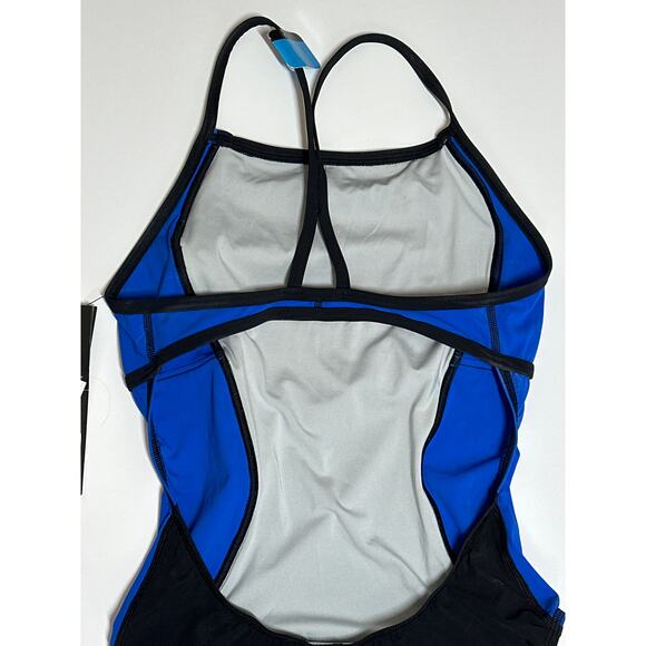 Speedo Power+ Sprint Splice Free Back Tech Race III One-Piece Swimsuit Sz 10 /36 - Picture 6 of 15